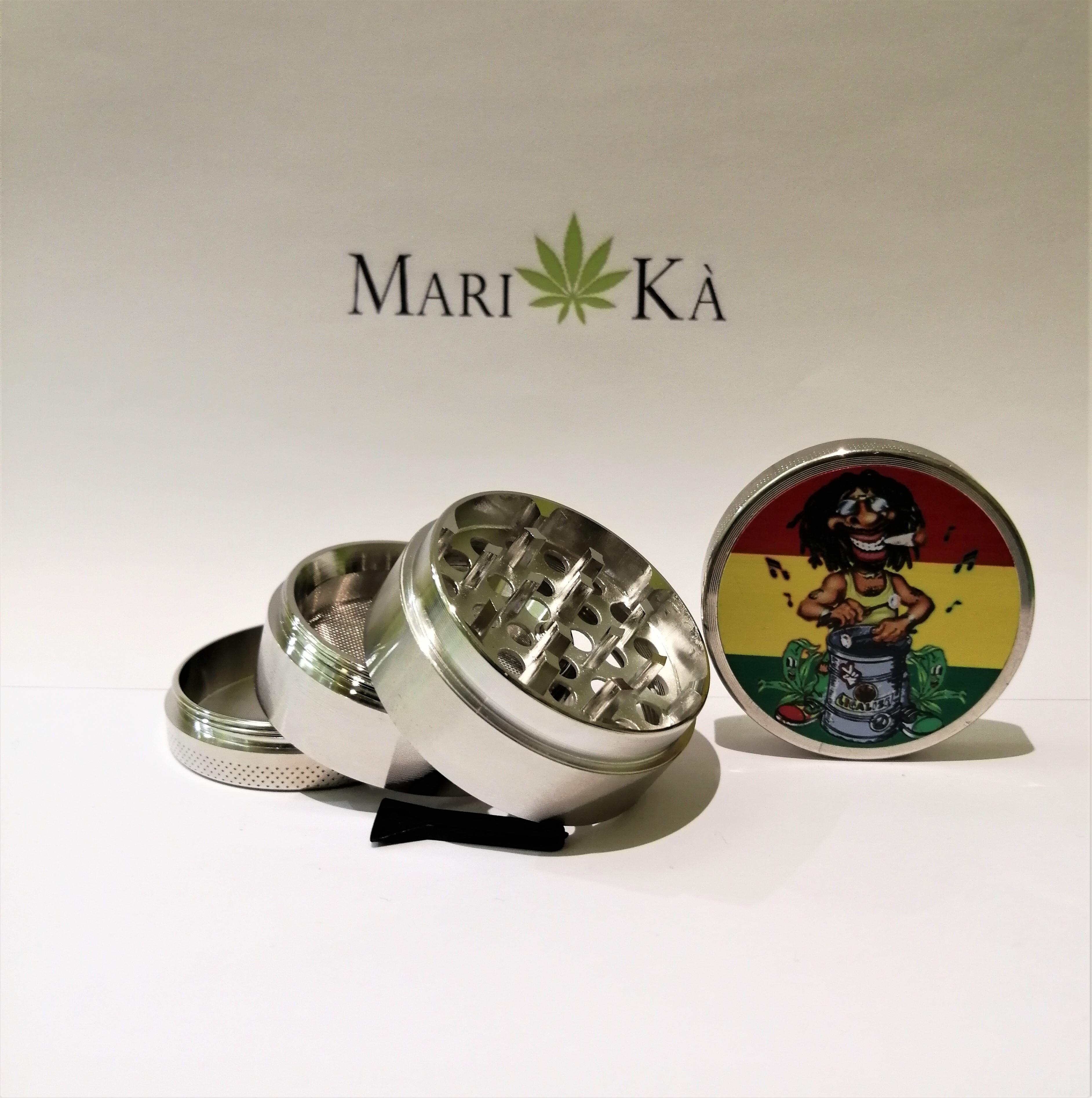 GRINDER IN METALLO, 4 PARTI MARI-KA' JAMAICA - Marika Cannabis Light
